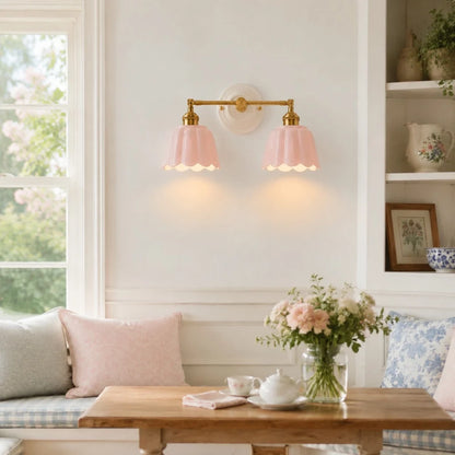 Lior Vintage Flower Ceramic Wall Sconce 4