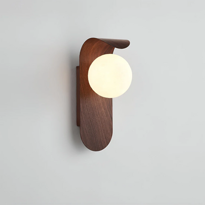 Scandinavian Wood & Globe Wall Sconce