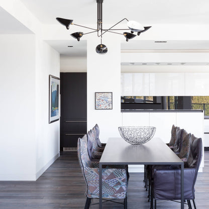 Sculptural Multi-Arm Ceiling Light Fixture