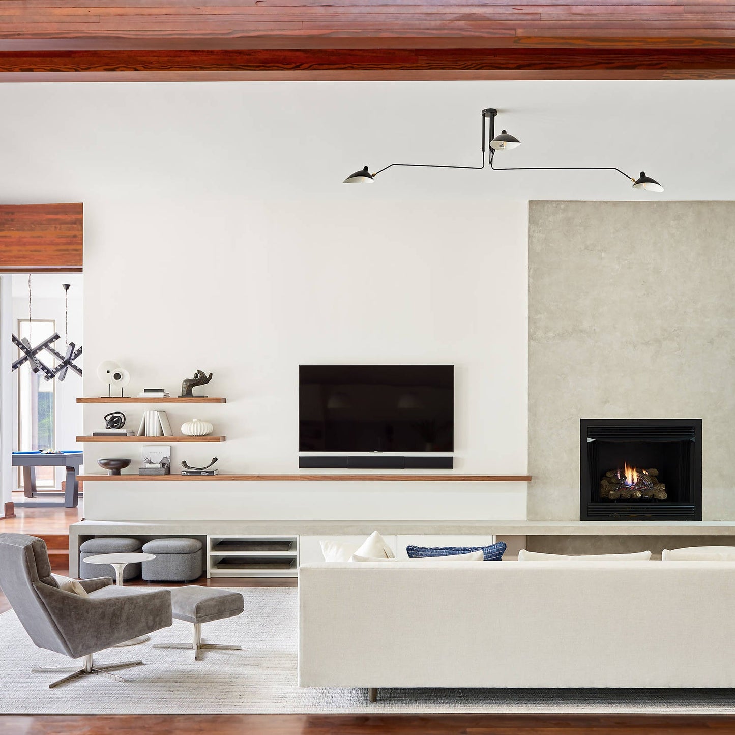 Sculptural Multi-Arm Ceiling Light Fixture