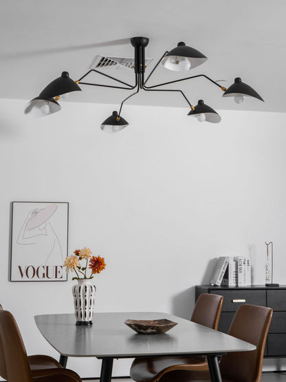 Sculptural Multi-Arm Ceiling Light Fixture