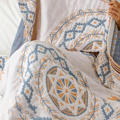 Serene Mandala Pattern Throw - 100% Cotton