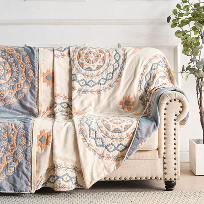 Serene Mandala Pattern Throw - 100% Cotton