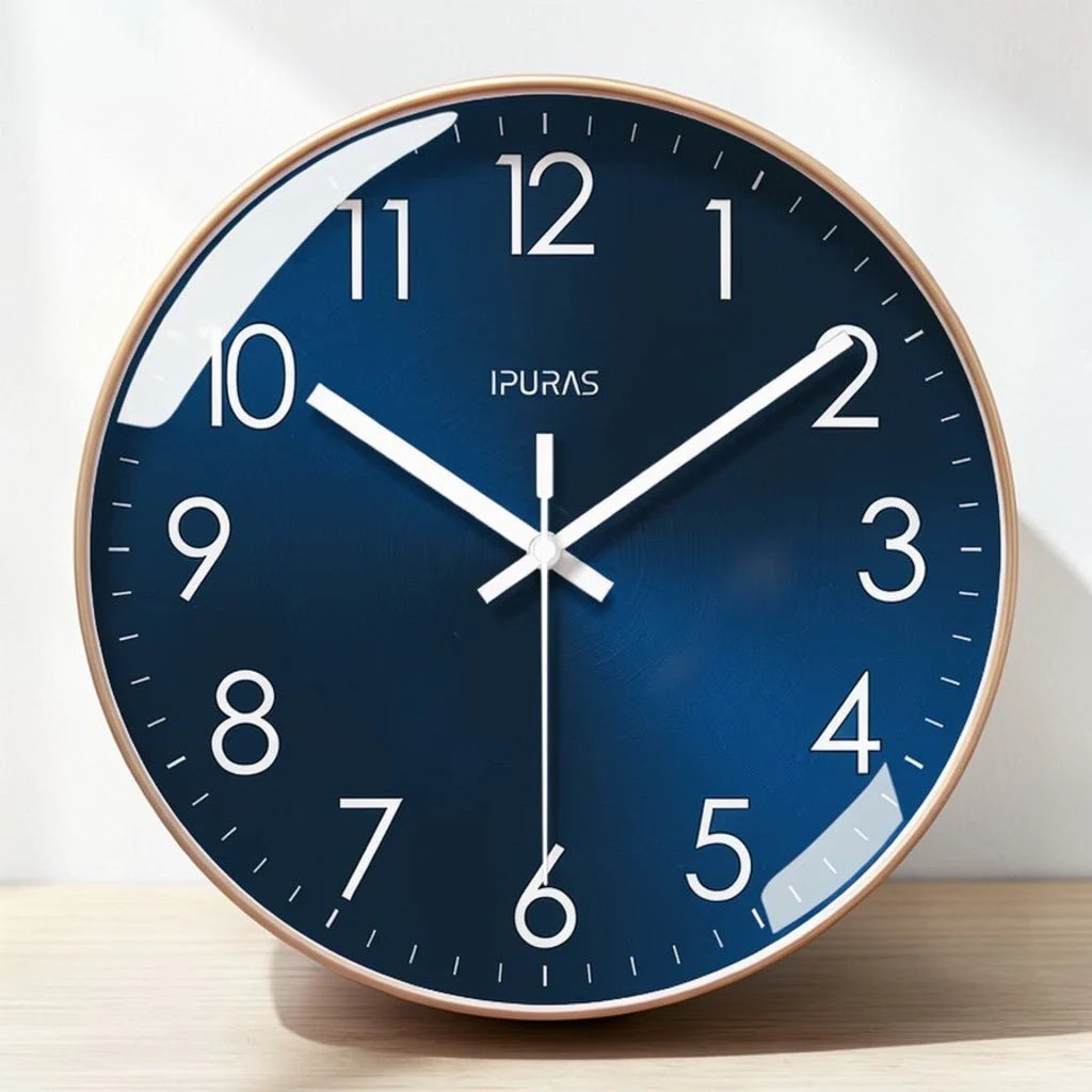 Elara Haus Silent Quartz Wall Clock - Modern Minimalist Design 25cm 30cm 9