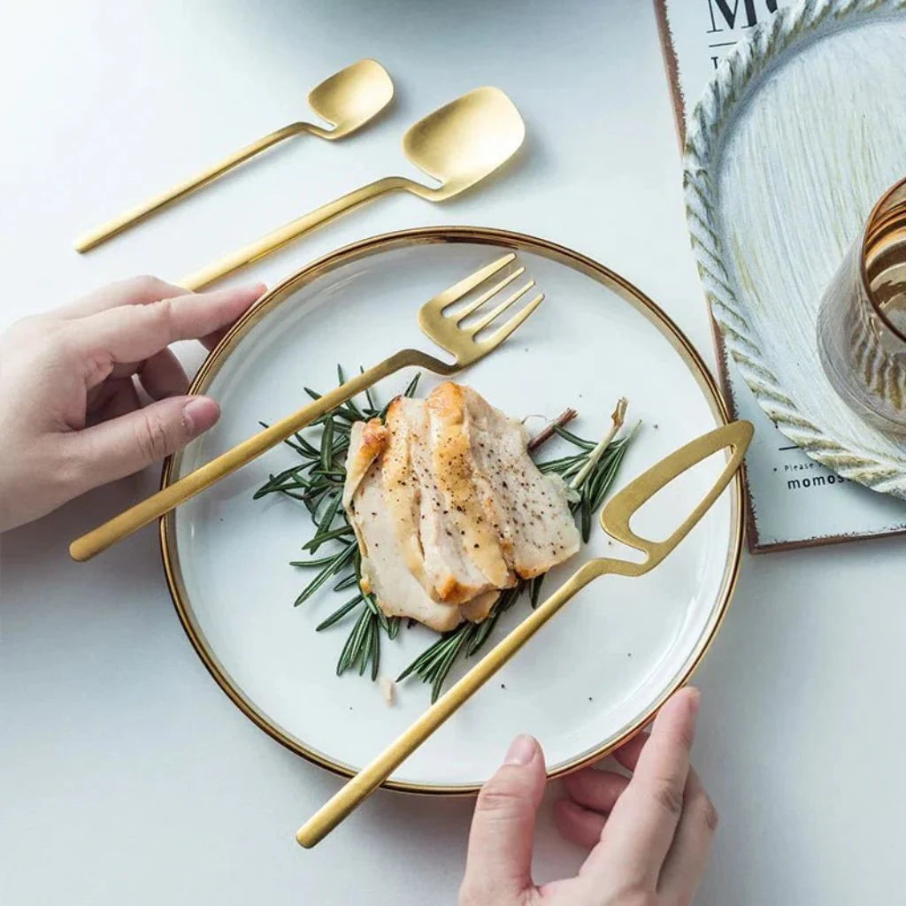 Elara Haus Cutlery Set - Luxe 304 Stainless Steel Contemporary Design 4