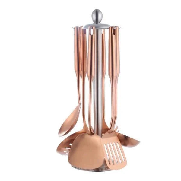 Elara Haus Cooking Utensils Set - Stainless Steel Vibrant Finish 12