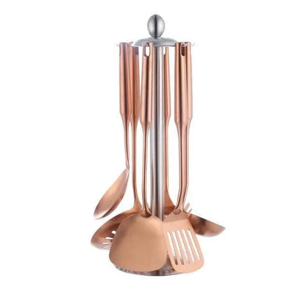Elara Haus Cooking Utensils Set - Stainless Steel Vibrant Finish 12