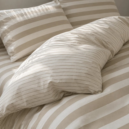 Elara Haus Noosa Striped Bedding Set - Cotton Blend Doona Cover & Pillowcases 11
