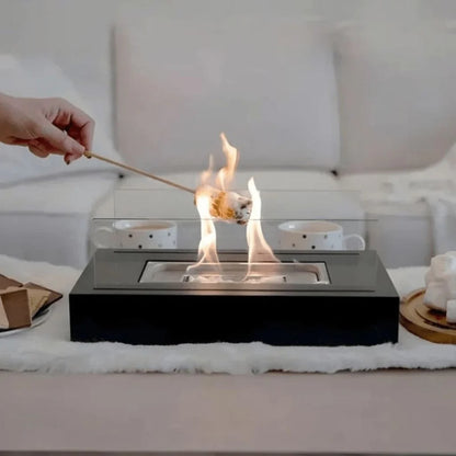 Elara Haus Fire Pit Tabletop - Tempered Glass Minimalist Design 2