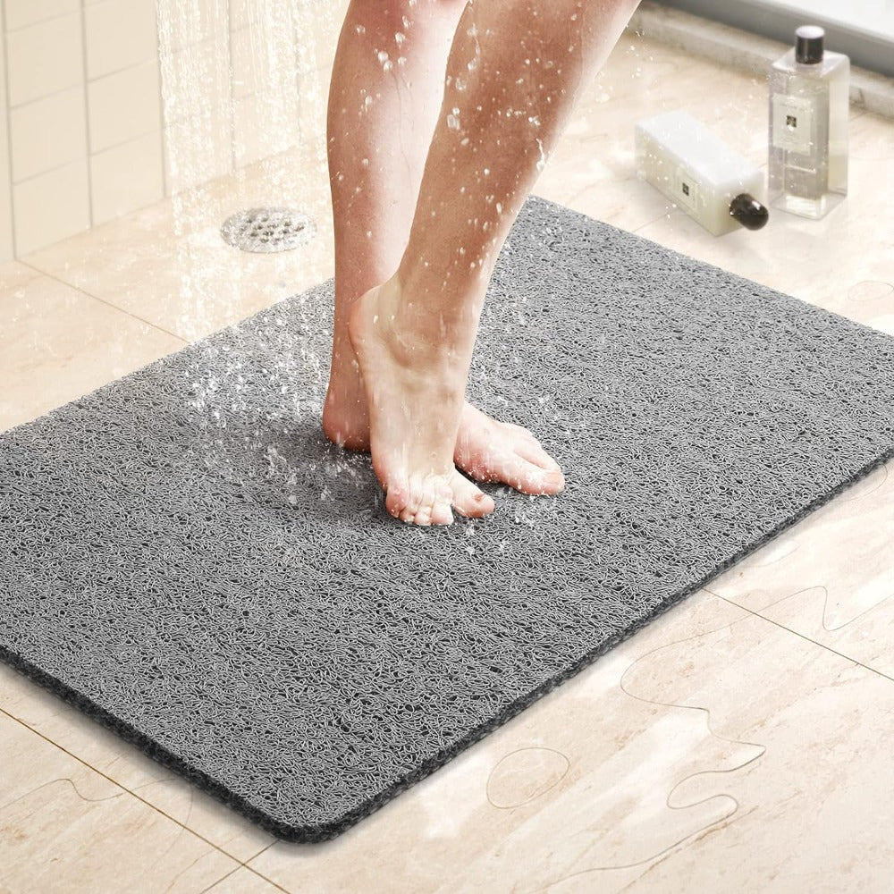 Textured Non-Slip Shower Mat - Loofah Style