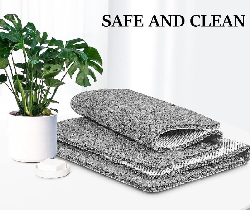 Textured Non-Slip Shower Mat - Loofah Style