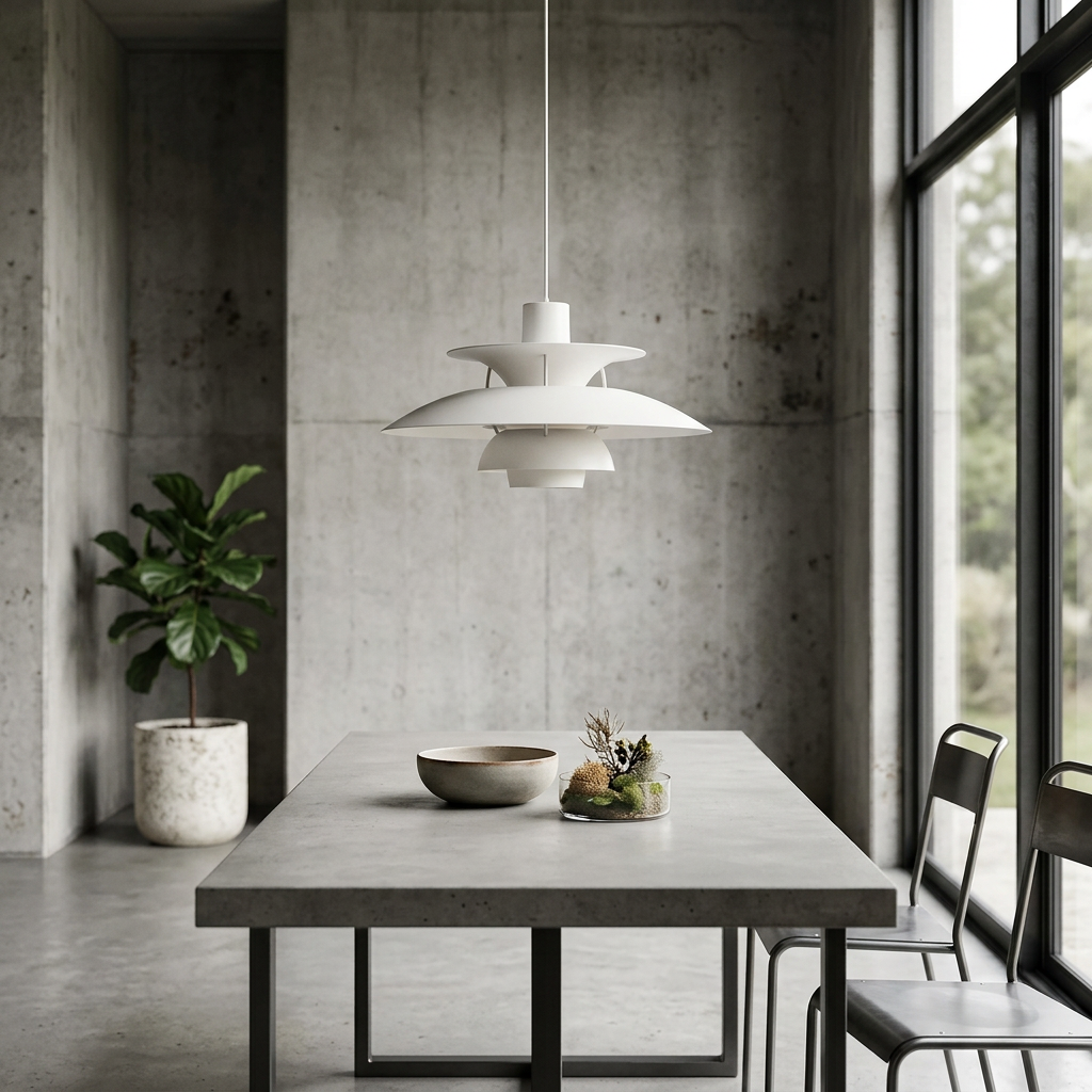 Tiered Metal Shade Pendant Light