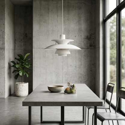 Tiered Metal Shade Pendant Light
