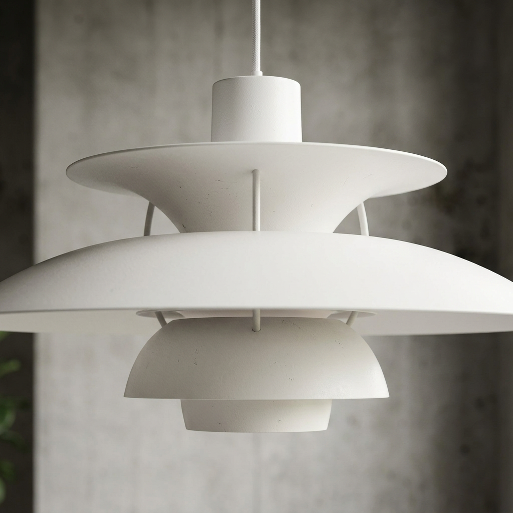 Tiered Metal Shade Pendant Light