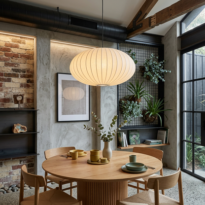 Verona Silk Pendant Light Wabi-Sabi Hanging Lamp
