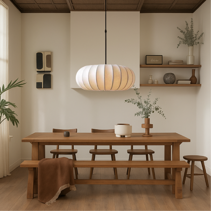 Verona Silk Pendant Light Wabi-Sabi Hanging Lamp