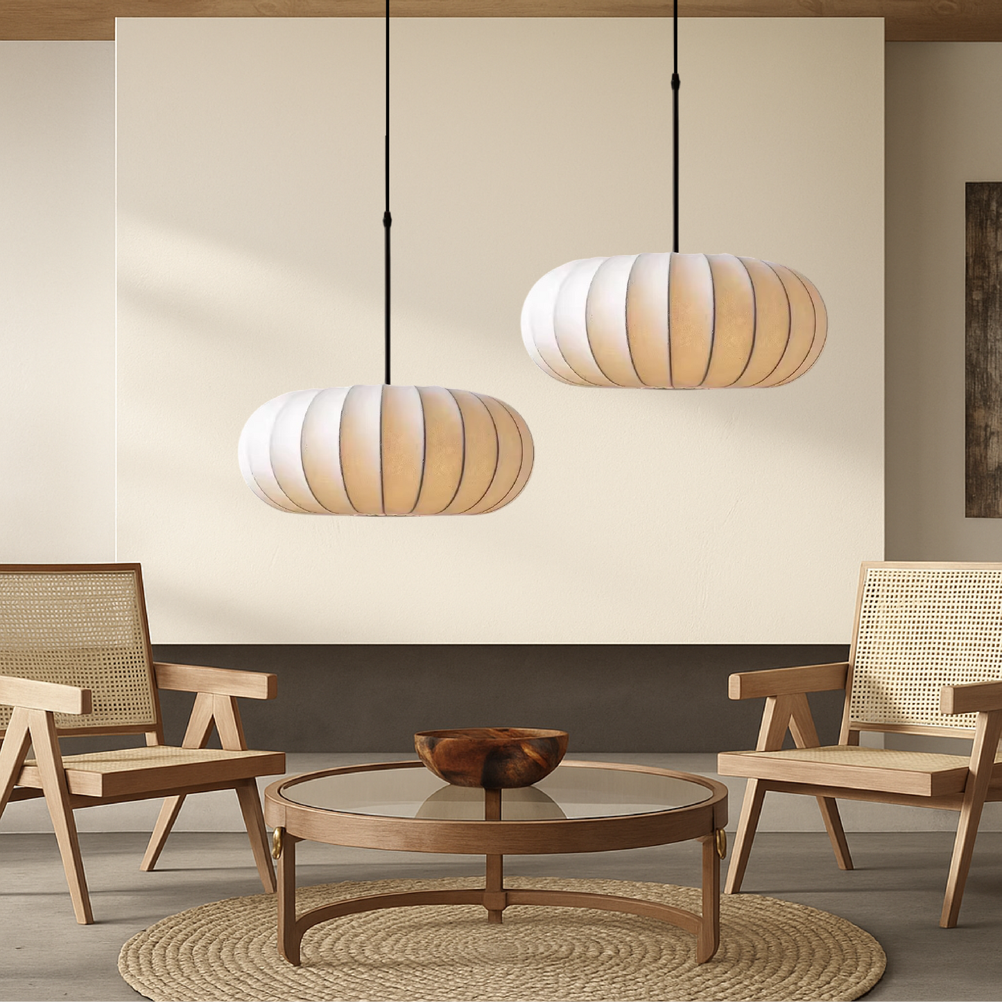 Verona Silk Pendant Light Wabi-Sabi Hanging Lamp