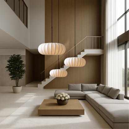 Verona Silk Pendant Light Wabi-Sabi Hanging Lamp