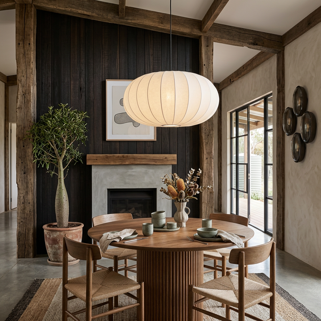 Verona Silk Pendant Light Wabi-Sabi Hanging Lamp