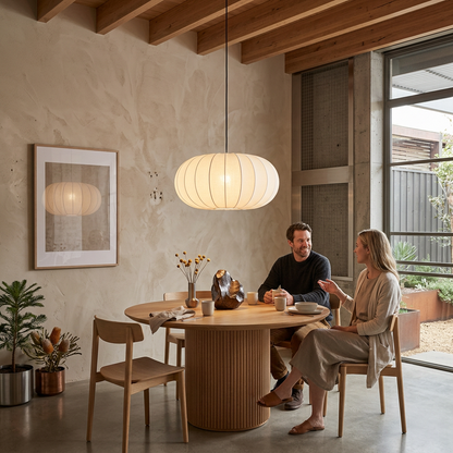 Verona Silk Pendant Light Wabi-Sabi Hanging Lamp