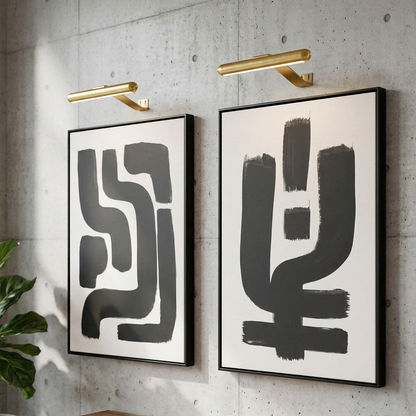 Wall-Mounted Picture Light with Angled Arm