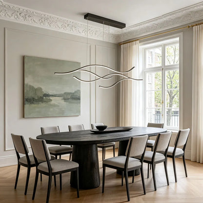 Curved LED Pendant Light Wavy LED Metal Ceiling Light 6