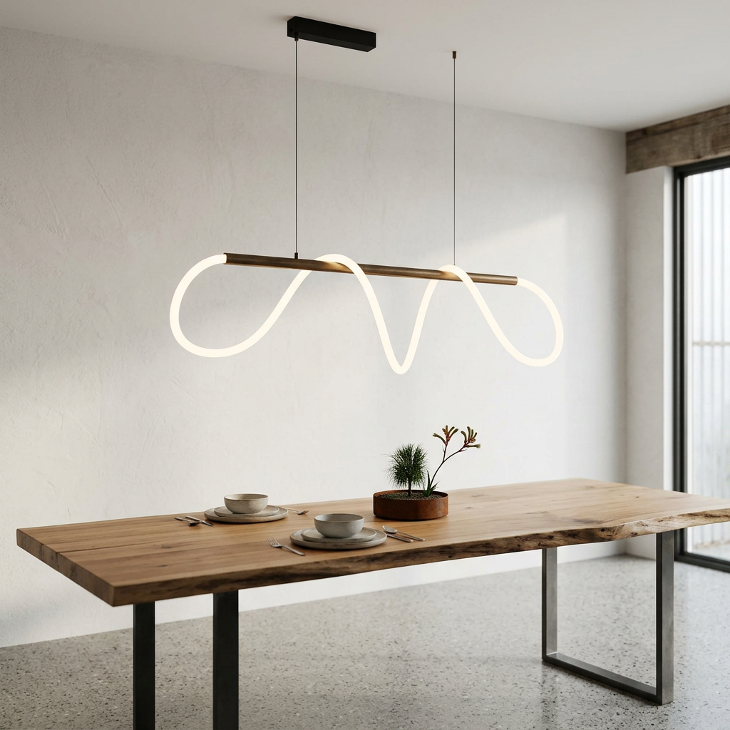 Wavy Linear LED Pendant Light