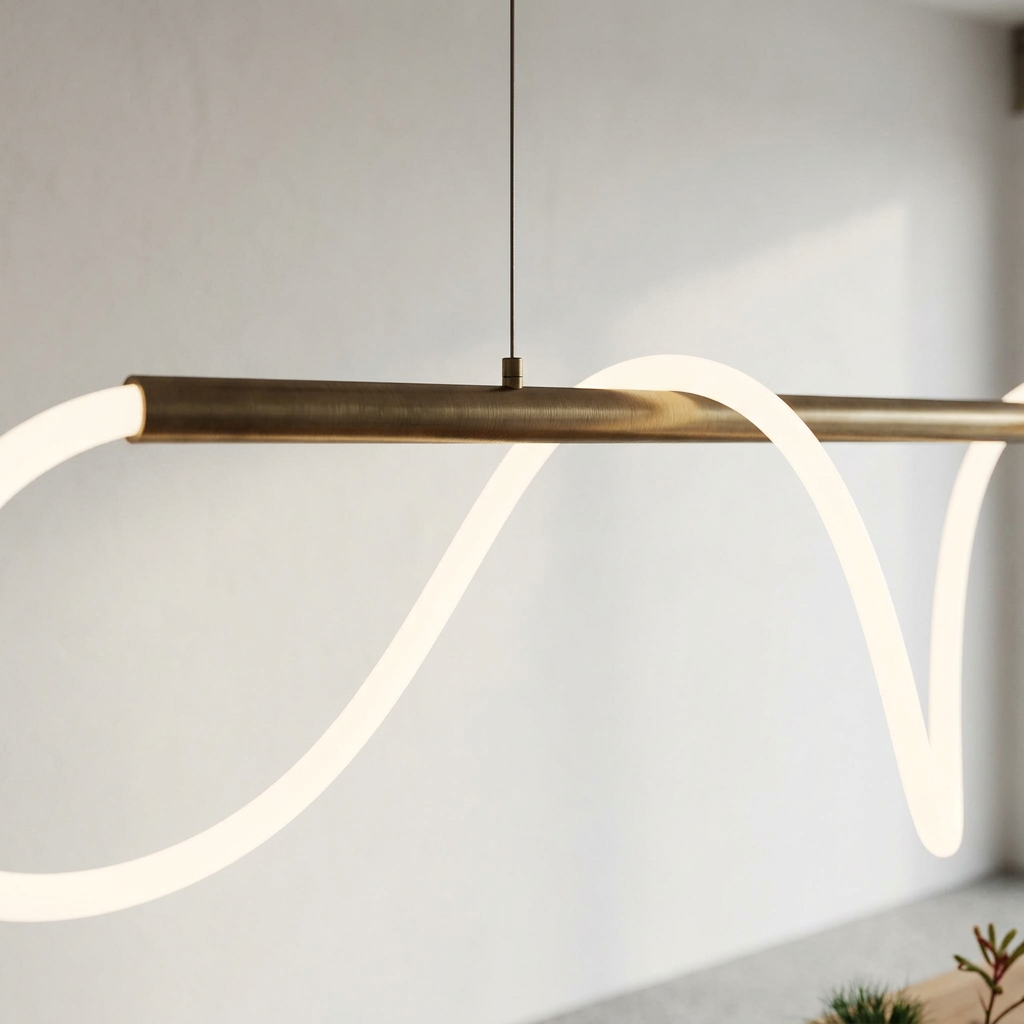 Wavy Linear LED Pendant Light