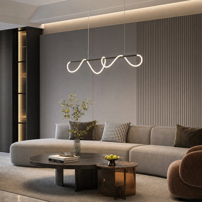 WOMO Rope Led Linear Brass Chandelier-WM2059a 4