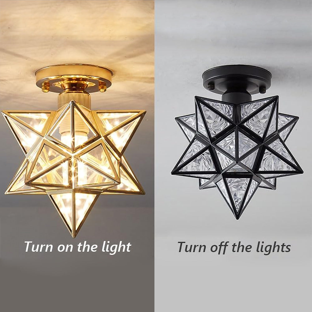 Whimsical Star Shaped Ceiling Light
