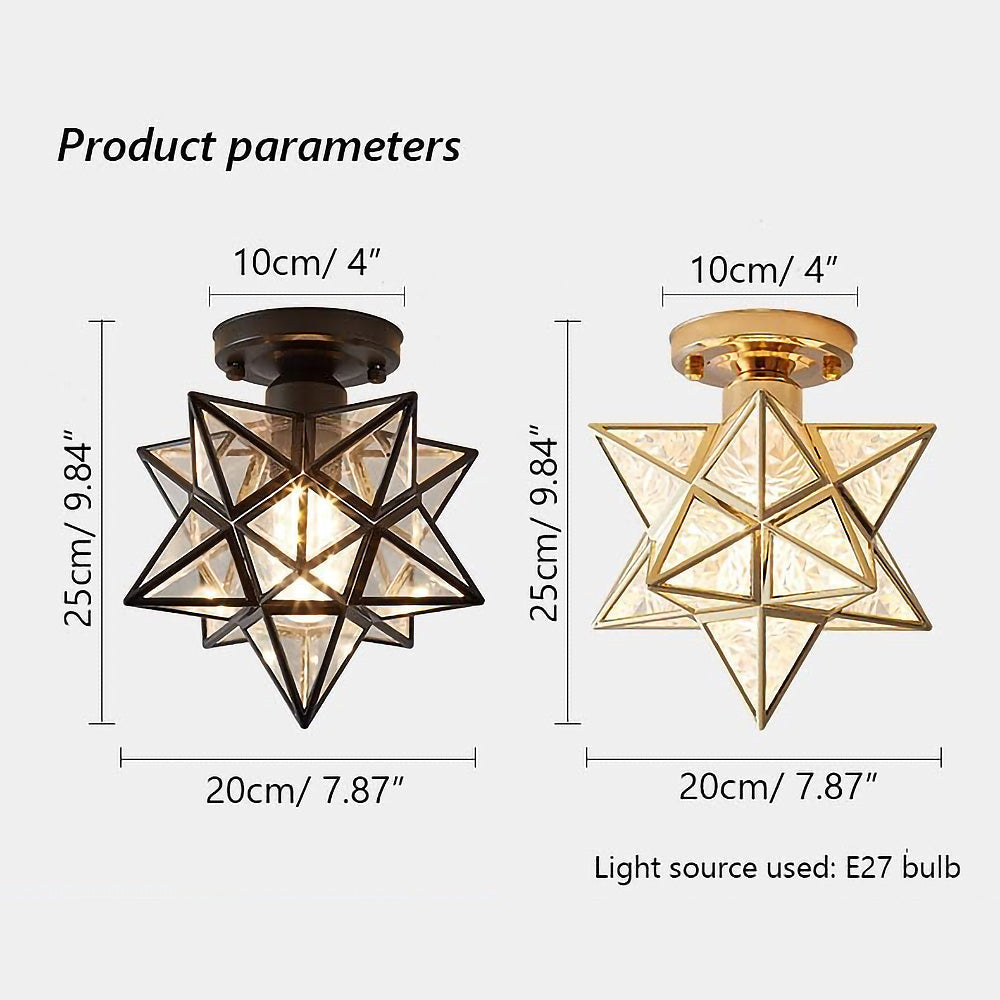 Whimsical Star Shaped Ceiling Light