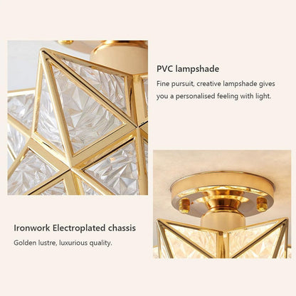Whimsical Star Shaped Ceiling Light