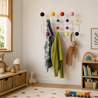 Elara Haus Wall Hook Rack - Modern Multicoloured Design Storage Solution 6
