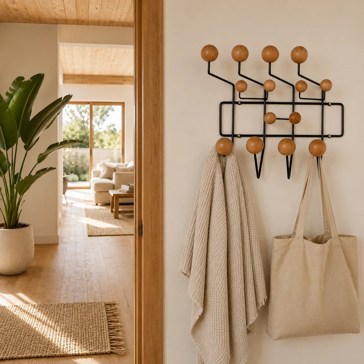 Elara Haus Wall Hook Rack - Modern Multicoloured Design Storage Solution 1