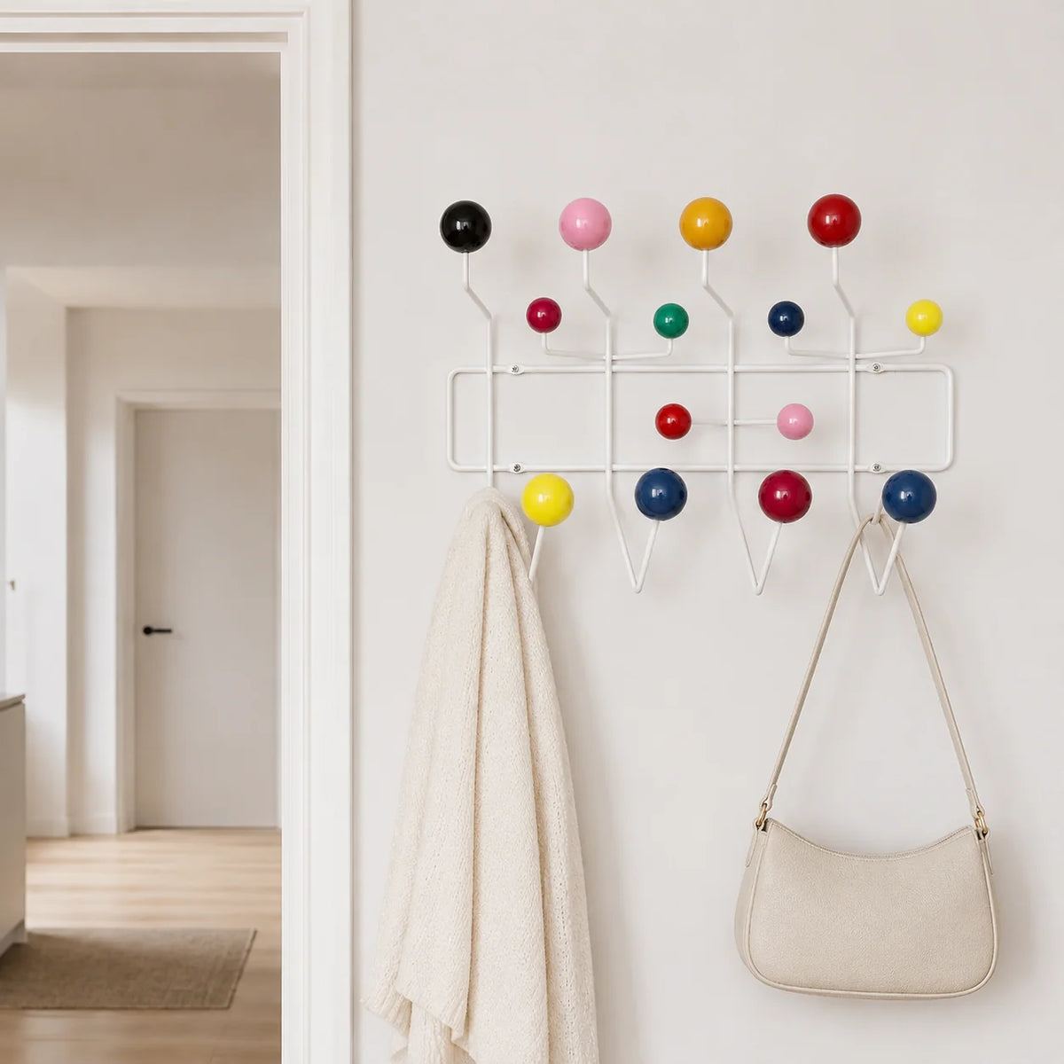 Elara Haus Wall Hook Rack - Modern Multicoloured Design Storage Solution 3
