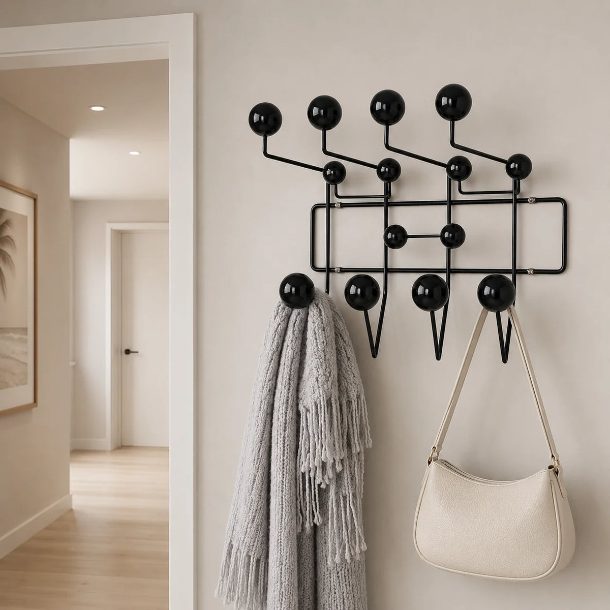 Elara Haus Wall Hook Rack - Modern Multicoloured Design Storage Solution 4