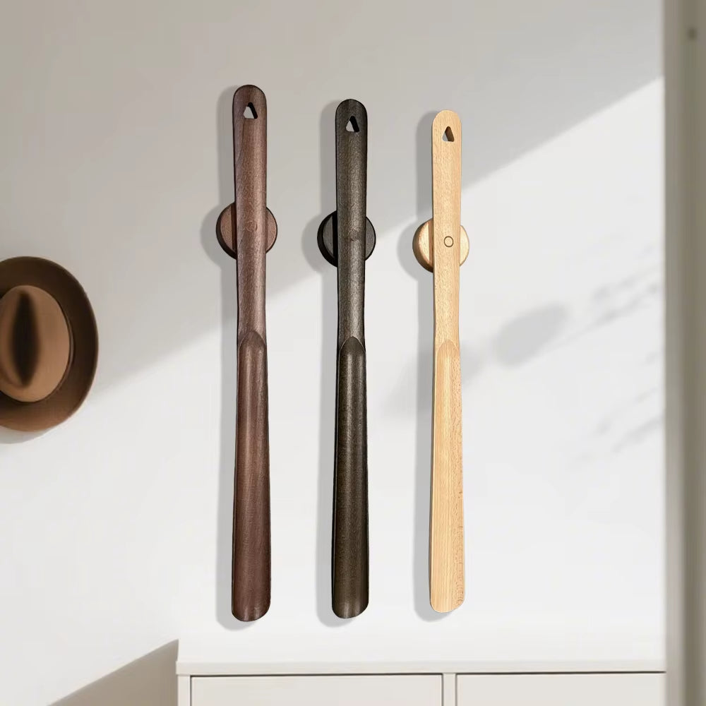 Wooden Shoehorn With Magnetic Wall Mount 2