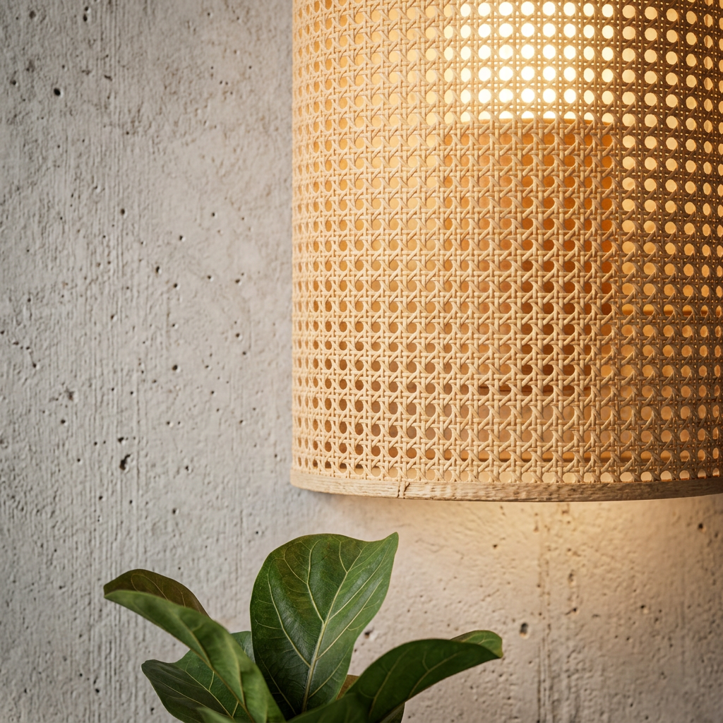 Woven Rattan Wall Lamp Sconce