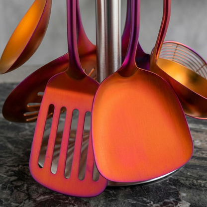 Stainless Steel Kitchen Utensil Set with Stand